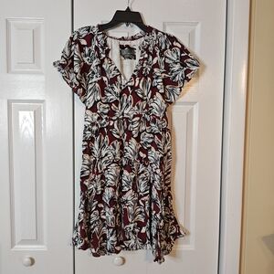 Floral Print V-Neck Dress